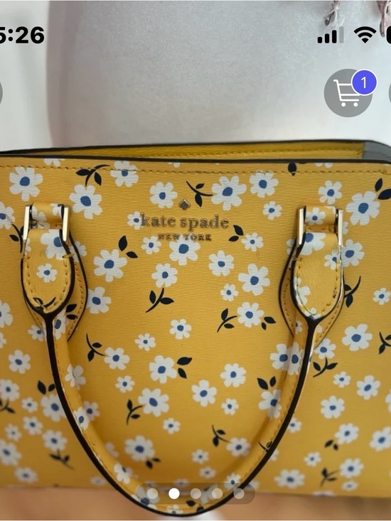 kate spade Handbags - kate spade Yellow Floral Satchel with White Daisy Print